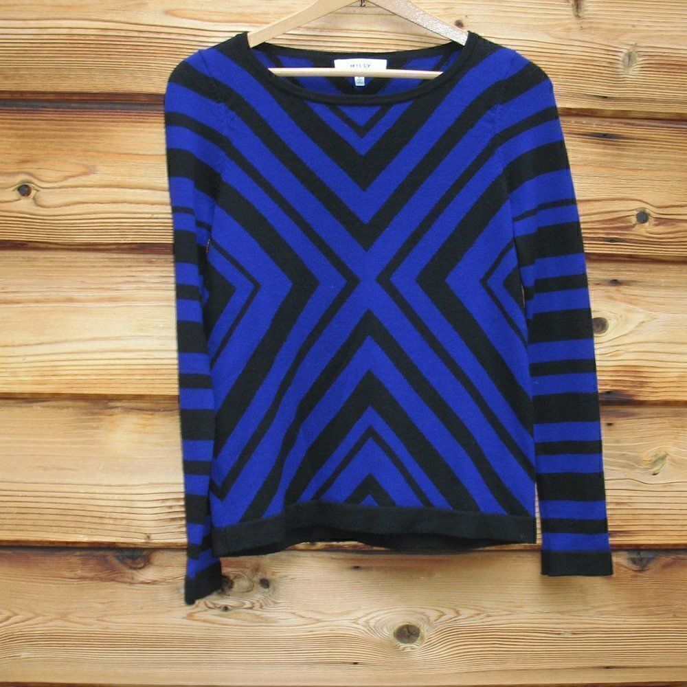 Milly Wool Crew Neck Sweater
